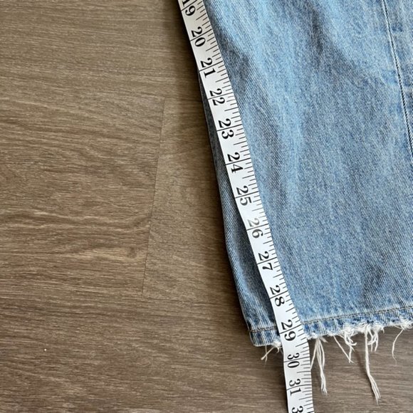 Agolde Light Blue Distressed Straight Leg Jeans - Picture 10 of 14